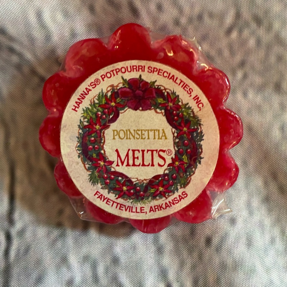 5/$20 Vintage Hanna's Melts Holiday Poinsettia Hanna's Potpourri Specialties Inc